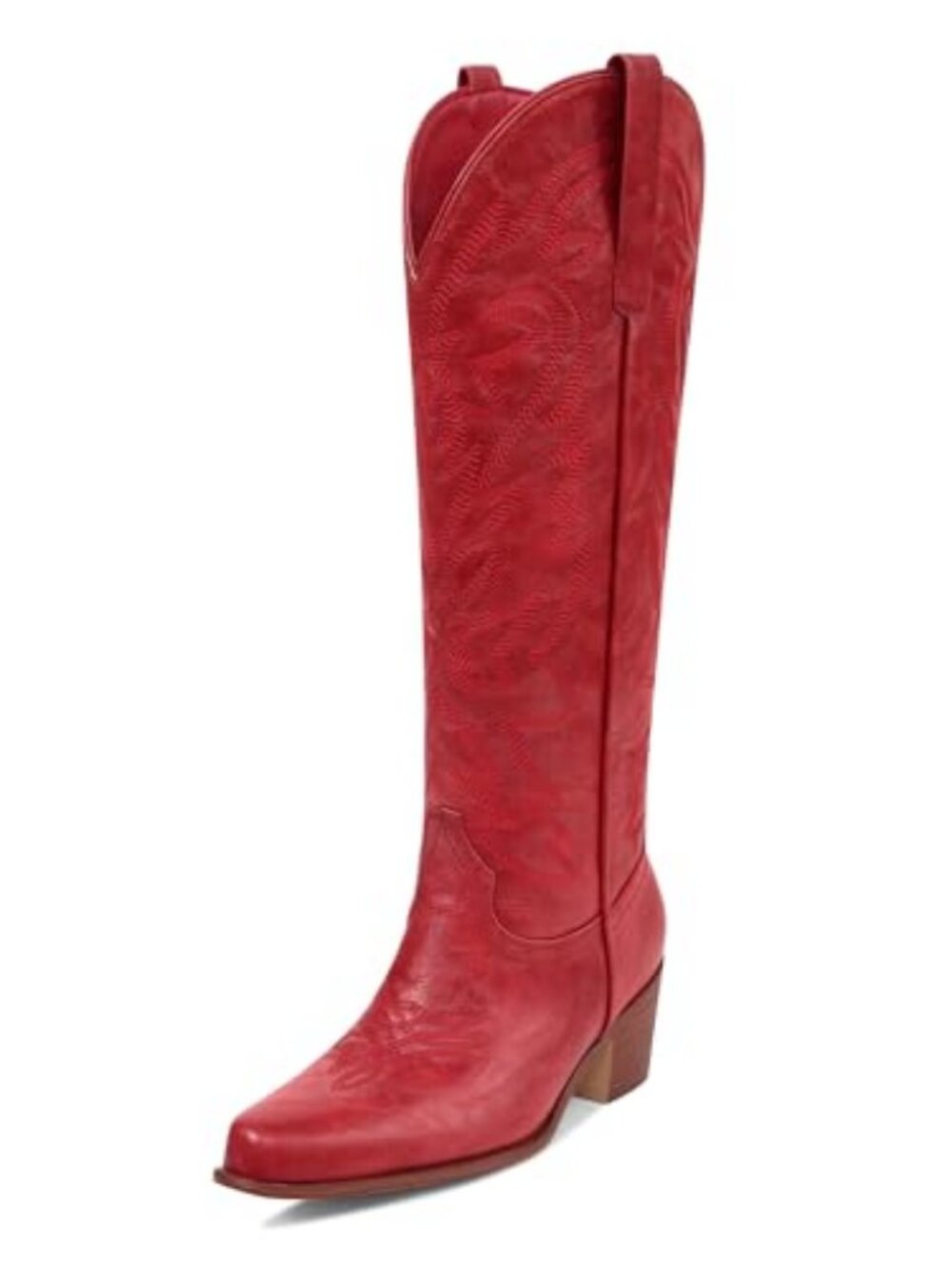 Cowgirl Boots Women Cowboy Knee High Boots with Embroidered